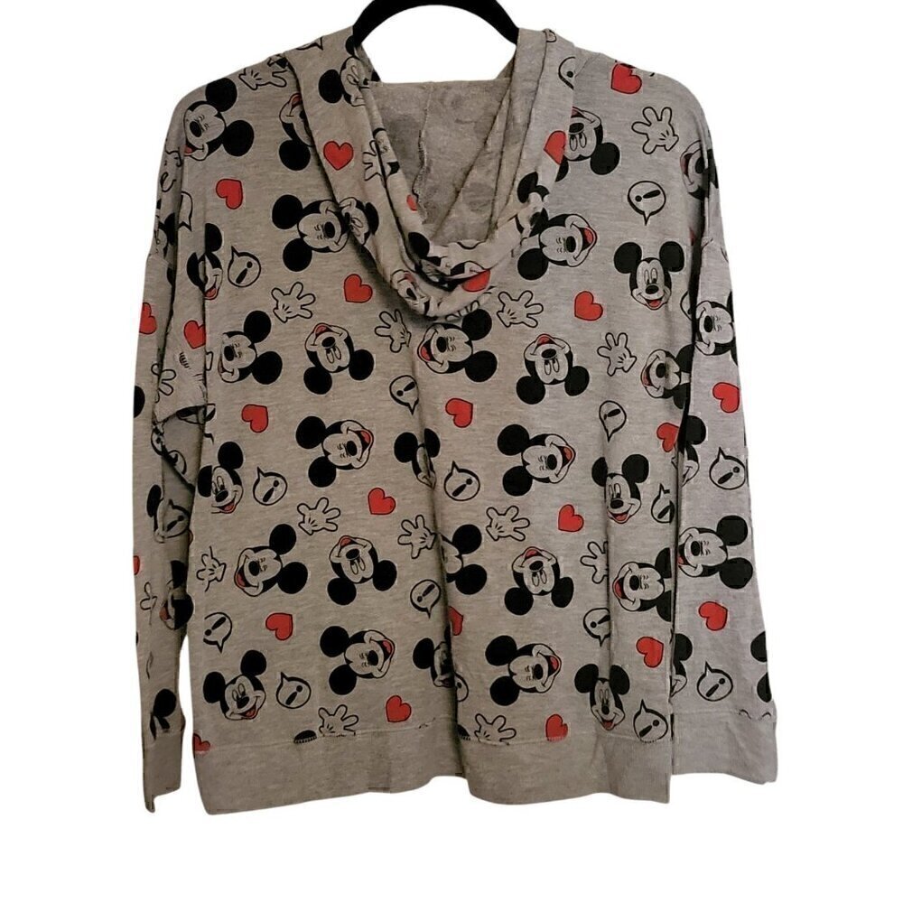 Disney All-Over Print Mickey Mouse Pullover Sweatshirt Hoodie Women's Size XL - Picture 3 of 6